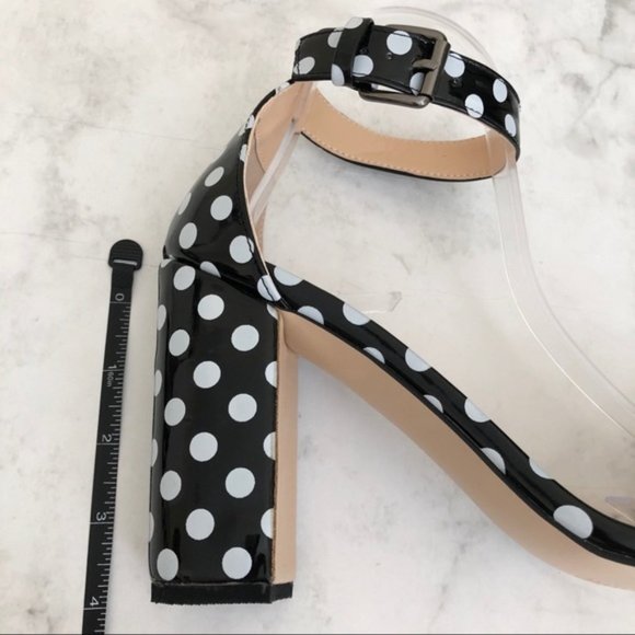 SOLD❤️ Size 8 Polka Dot Cute Ankle Strap Heel - Picture 6 of 8
